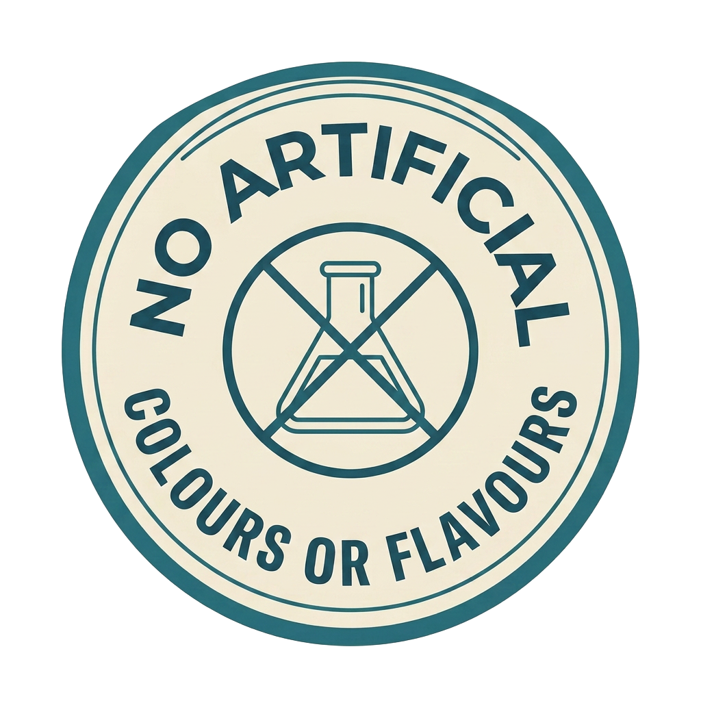 No artificial colours, flavours or preservatives