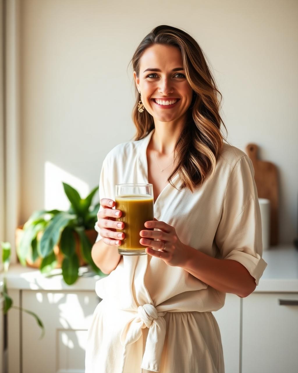 Optivance founder in her kitchen